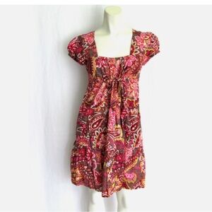 LOFT Multicolor Paisley Mini Dress